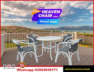 Heaven Craft Chairs with Round Table